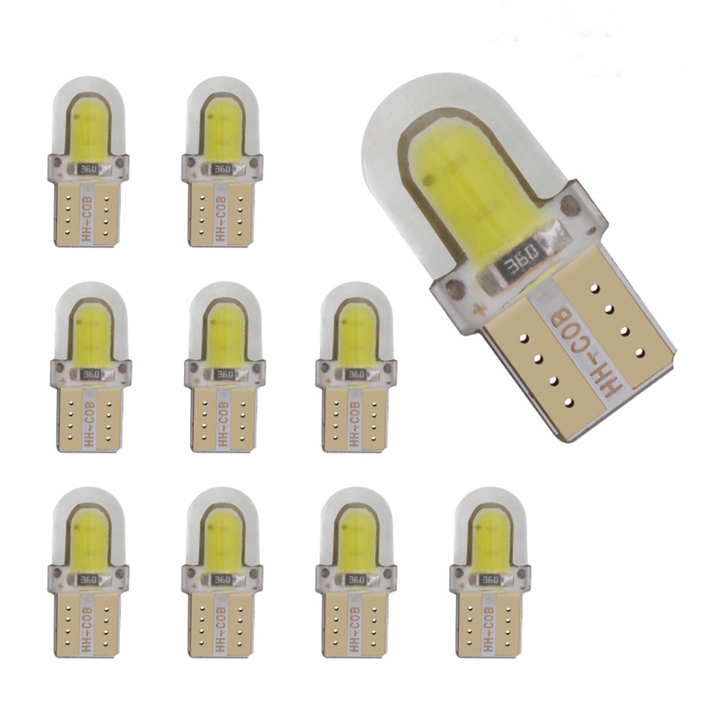 1X Silica Gel LED W5W T10 194 168 W5W COB Bóng đèn LED đỗ xe Nêm đèn chiếu sáng cấp phép