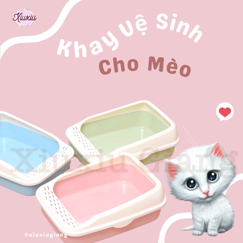 [Tặng Kèm Xẻng] Khay Sinh Mèo Vảy Cá - Xiuxiu Giang