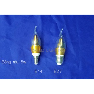 [X-LED] Bóng bulb râu, bóng nến 3W - Đui e14/e27