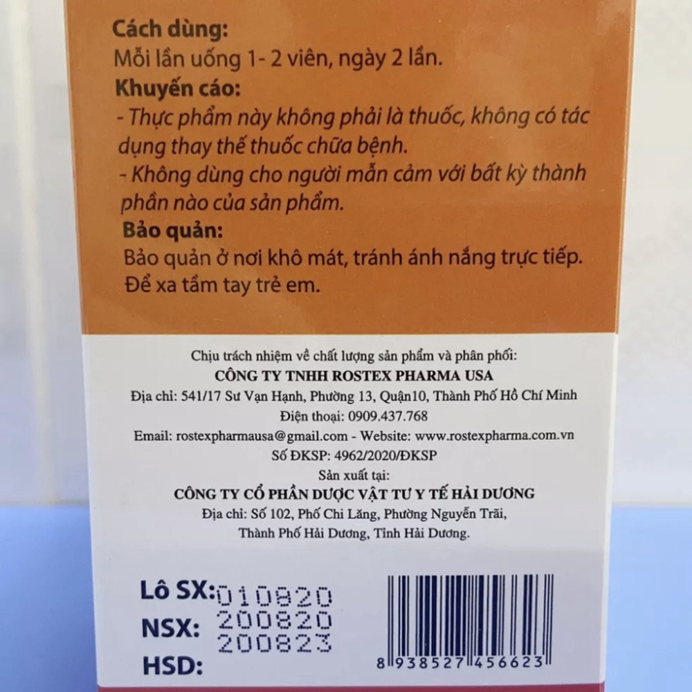 [Chính hãng] Viên uống bổ gan Silymarin Tex mát gan, giải độc gan, hạ men gan tốt cho gan- Hộp 100 viên  Date mới