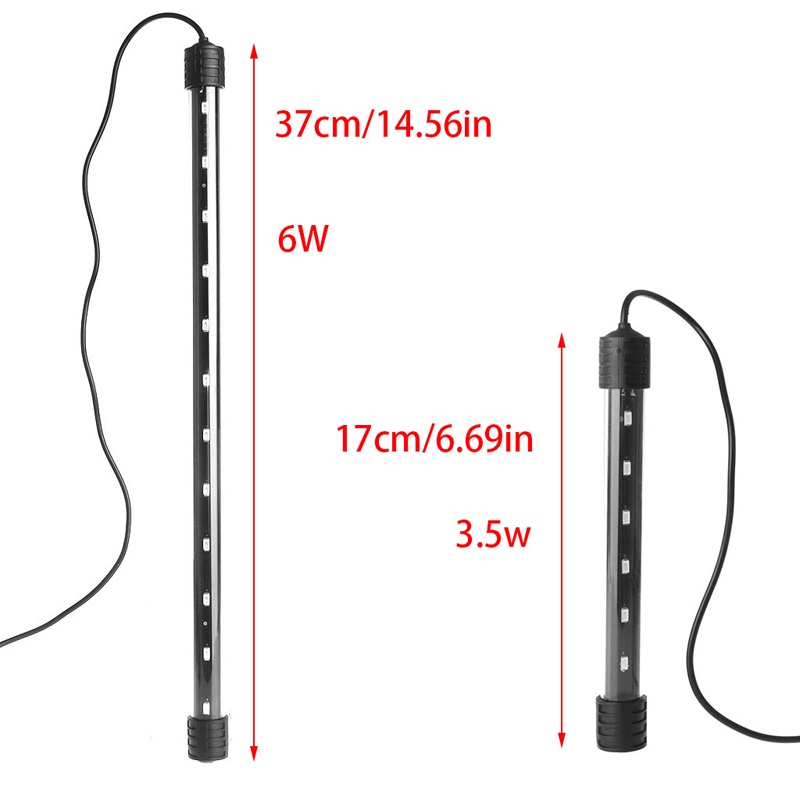 Thanh đèn LED trang trí bể cá chống thấm nước ổ cắm EU 220V