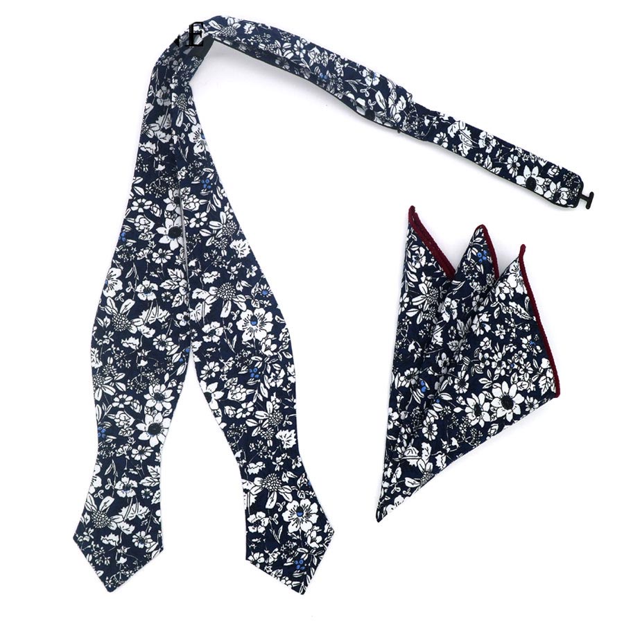 Nơ Bướm Vải Cotton Màu Trơn Tự Thắt Túi Dành Cho Nam Mặc Trong Tiệc Cưới