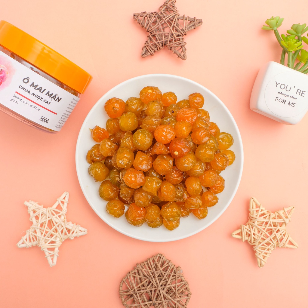Ô mai mận VIETGOURMET ô mai vị chua ngọt cay đặc sản Hà Nội ( hộp 200gr )