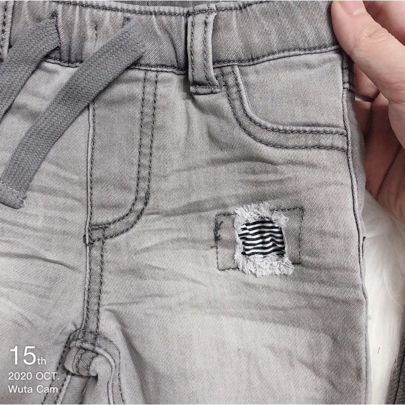 Quần jeans xám khói vs xám nhạt dư xịn bé trai