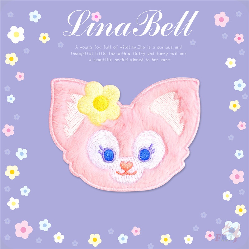 ☸ Linabell Miếng Dán Tự Dính Hình Nhân Vật Hoạt Hình Đáng Yêu ☸ 1 Hình Dán Ủi Trang Trí Quần Áo
