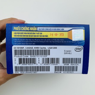 CPU Intel Core i3-10100F