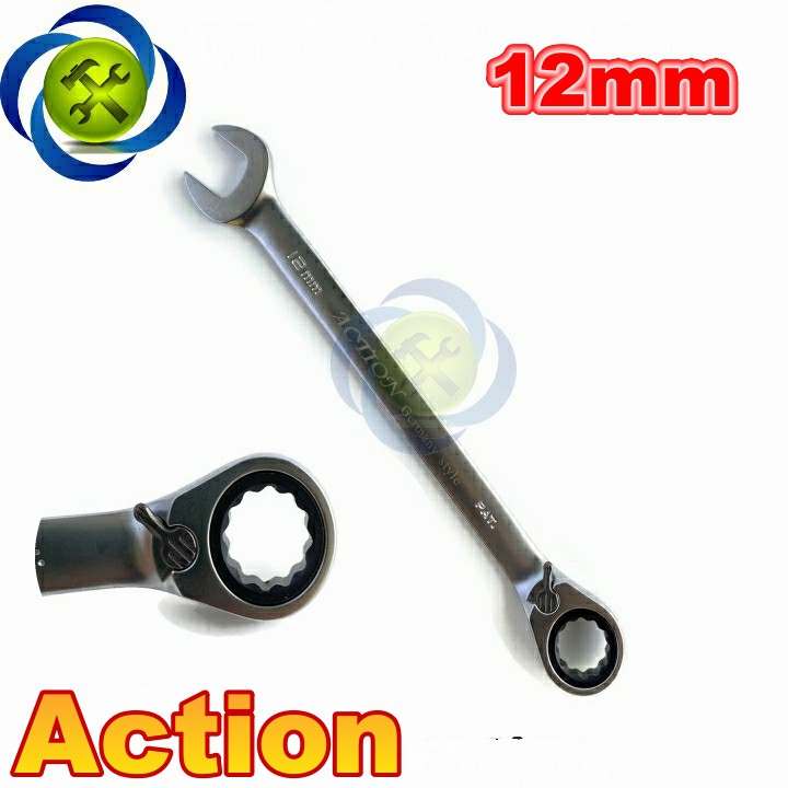 Cờ lê vòng miệng tự động Action 12mm