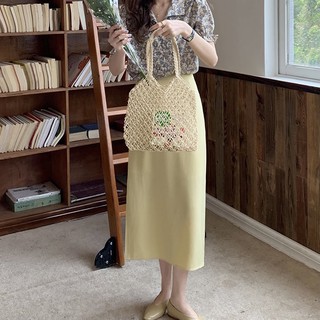[CÓ SIZE - NHẬN MAY ĐO] Chân váy midi dáng A cạp khóa xẻ sau