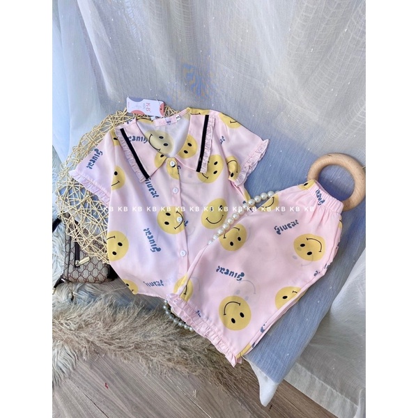 Pizama áo cộc quần ngố bé gái (23-42kg)