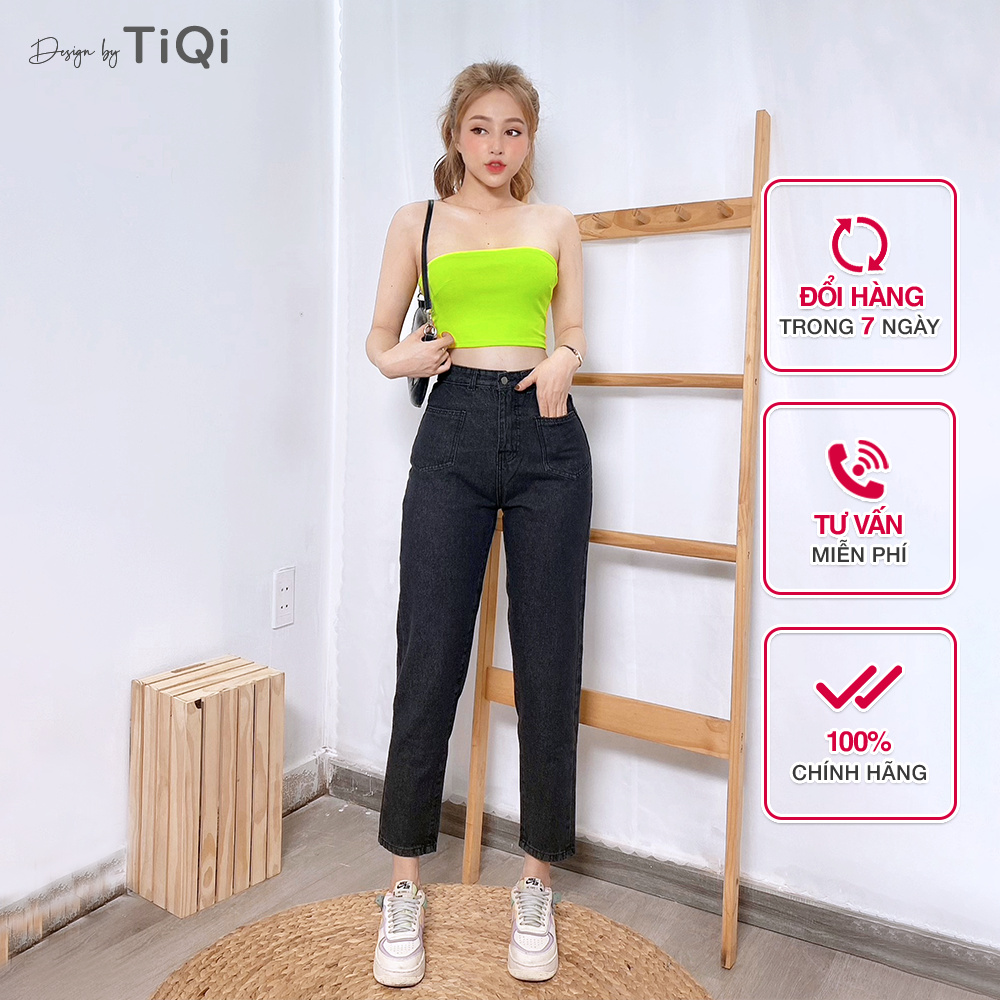 Quần baggy jeans nữ màu đen TiQi Jeans B1-167 | BigBuy360 - bigbuy360.vn