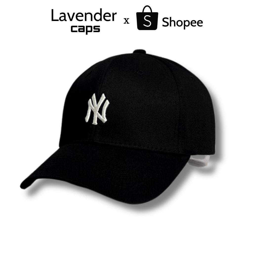 Nón kết mũ lưỡi NY đen logo thêu trắng chữ nhỏ dành cho mọi lứa tuổi Free size