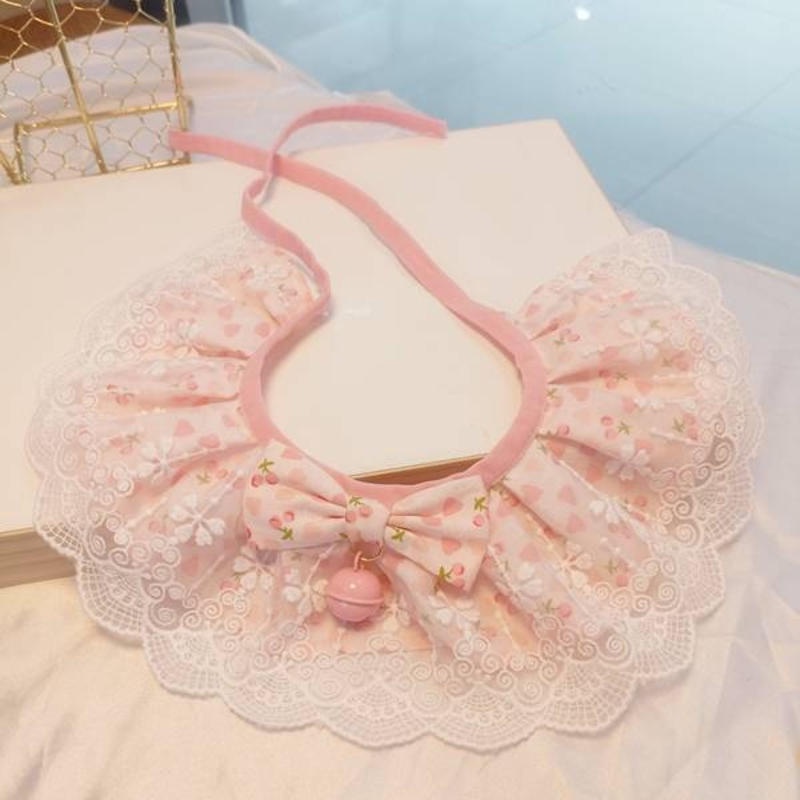 Khăn Quàng Cổ Phối Ren Xinh Xắn Cho Thú Cưng