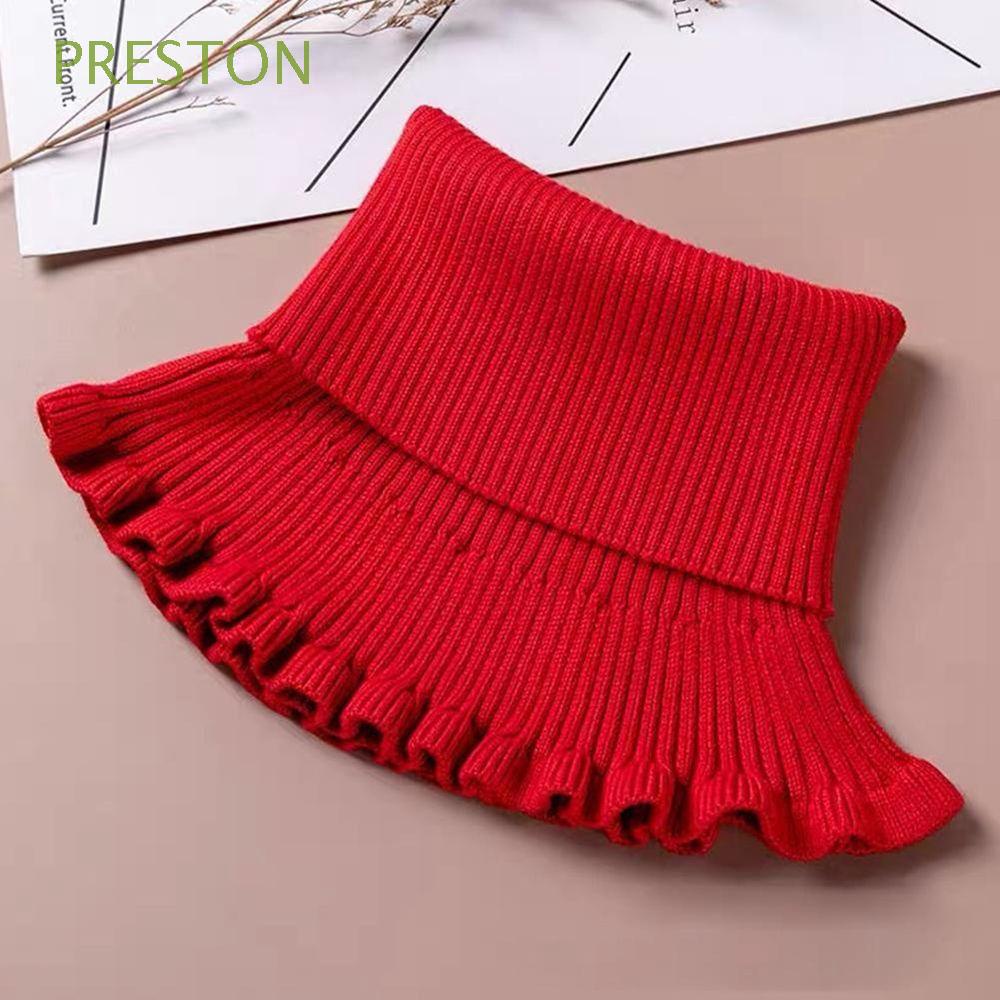 Cổ áo giả kiểu cao dệt kim không xù lông nhiều màu thời trang cho nữ