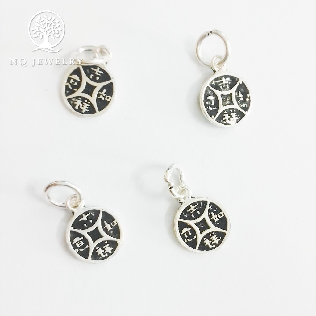 Charm bạc hình đồng tiền treo - NQ Jewelry