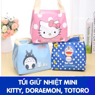Túi giữ nhiệt Totoro, hellokitty, doremon giữ lạnh sữa, thức ăn (hết totoro)