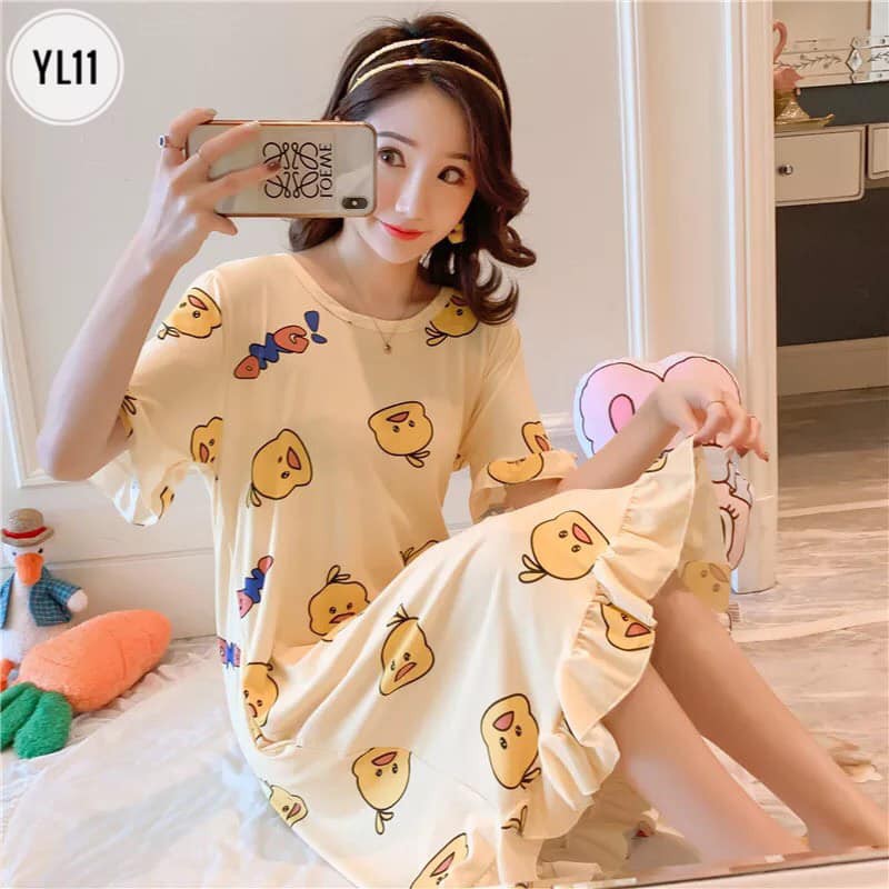 Váy Bầu Cotton Hàn Thanh Hằng Baby Từ 40 - 75 Kg