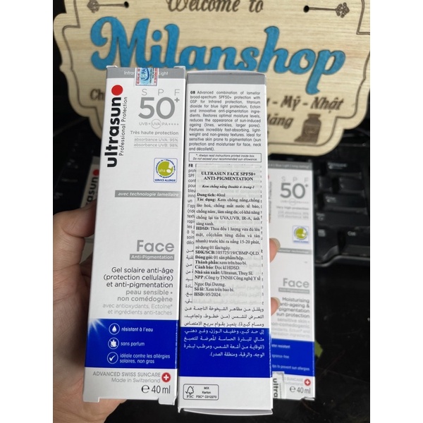 ✅ Kem chống nắng Ultrasun Face Anti Age & Anti Pigmentation SPF 50+ PA ++++ 40ml