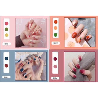 [TẶNG KEO DÁN] Móng giả kèm keo dán set 24 móng (R011)
