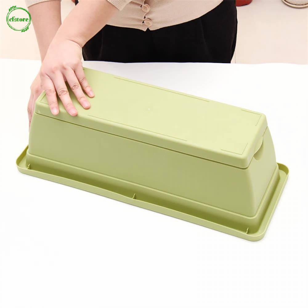 Chậu Trồng Cây Hình Chữ Nhật Có Rãnh Thoát Nước