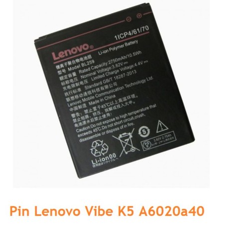 Pin Lenovo Vibe K5 Plus A6020 (BL259)