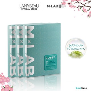 [Tặng 7 miếng] Mặt nạ dưỡng da cấp ẩm sâu, dưỡng ẩm LÁNYBEAU MLAB Water Restore - Combo 3 hộp 21 miếng