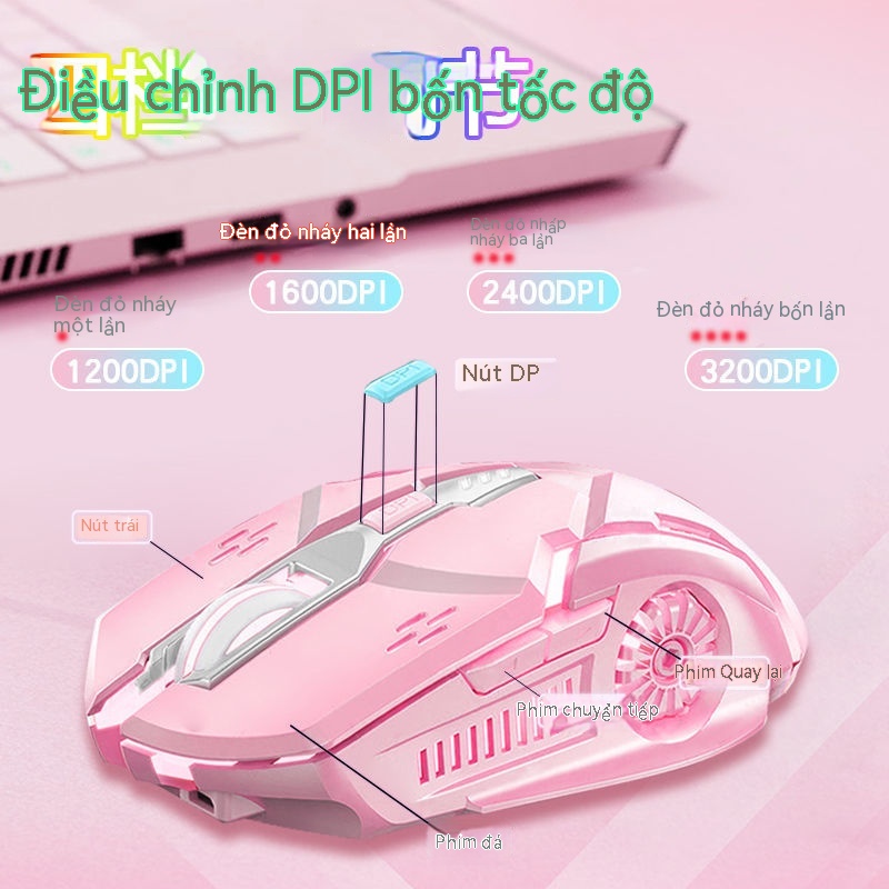 Chuột Không Dây Chơi Game Dễ Thương Có Thể Sạc Lại | BigBuy360 - bigbuy360.vn