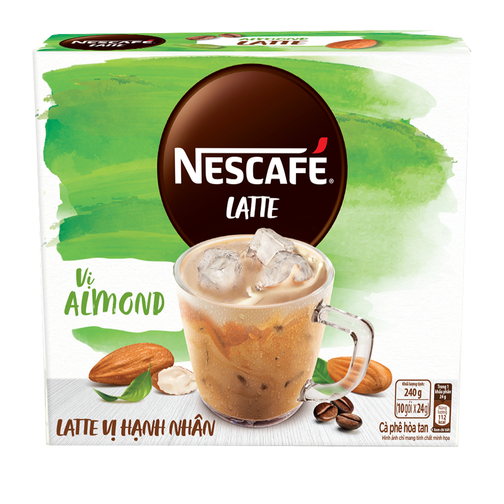 Cà phê hòa tan NESCAFÉ Latte Sữa Hạt Vị Hạnh Nhân