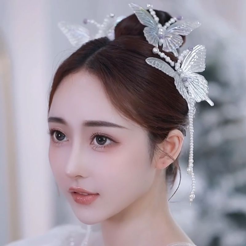[Aishang Đẹp] Kẹp Tóc Đính Hạt Nhựa Resin Nhiều Màu Sắc Phong Cách Hàn Quốc Phụ Kiện Chụp Ảnh Cưới Cô Dâu