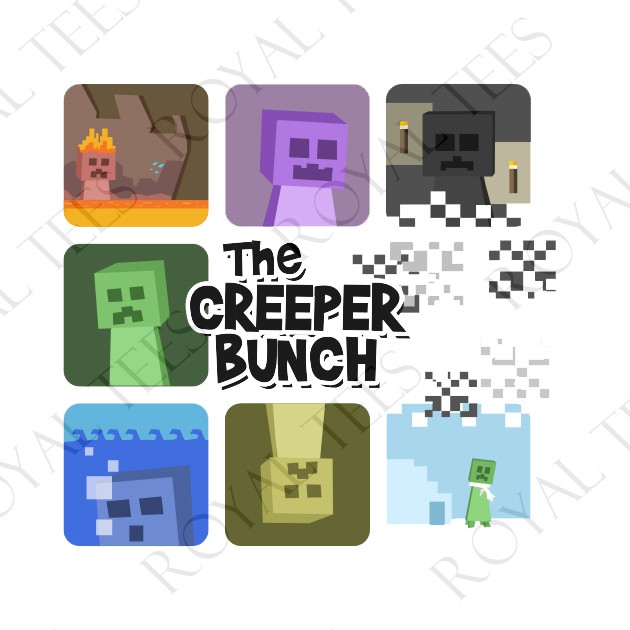 Áo thun Minecraft Creeper Bunch