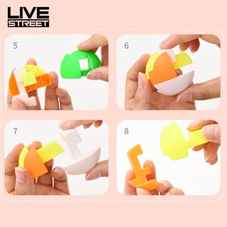 LIVE Plastic Block Puzzle Ball Baby  Intelligence Assembled Toy
