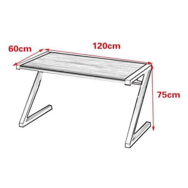 Bàn Chân Sắt Chữ Z Mặt bàn Gỗ Cao Su 60 x 120 cm Chống Nước, Bàn Ăn, Làm Việc, Học Sinh, Văn Phòng