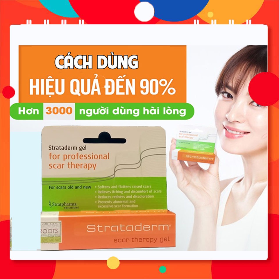 [CHÍNH HÃNG] Kem Xóa Sẹo Thâm / Rỗ / Lõm , Gel Hỗ Trợ Giảm Sẹo - Strataderm 10g