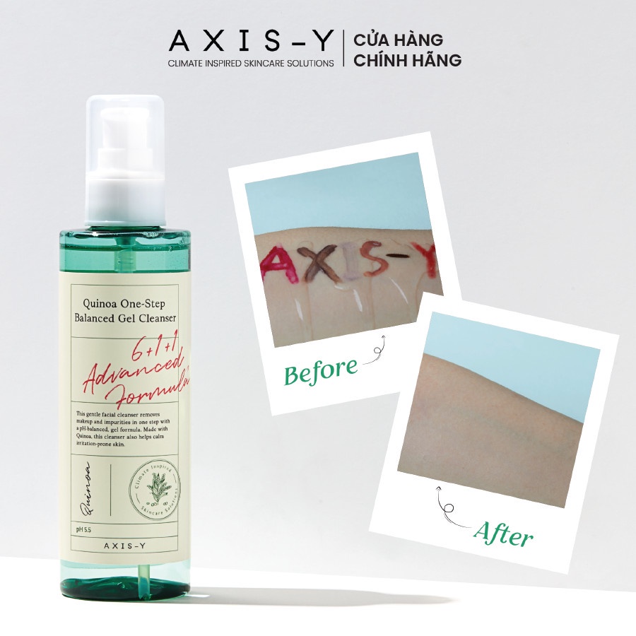 Sữa Rửa Mặt Làm Sạch Và Cấp Ẩm Axis-Y Quinoa One Step Balanced Gel Cleanser 180ml
