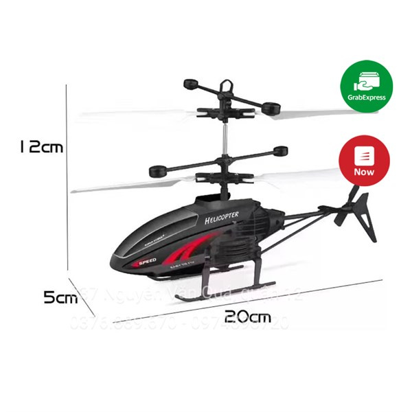 [Cảm ứng tay] Hộp đồ chơi trực thăng Helicopter điều khiển cho bé 380