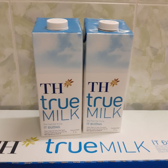 Sữa TH True Milk hộp 1lit ít đường  GH khu vực HCM thumbnail