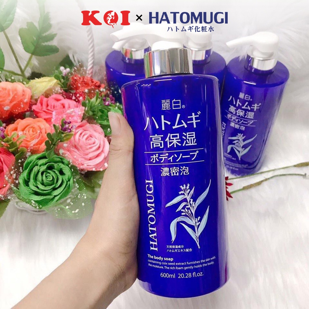 Sữa tắm dưỡng ẩm và sáng da Hatomugi The Body Soap 600ml