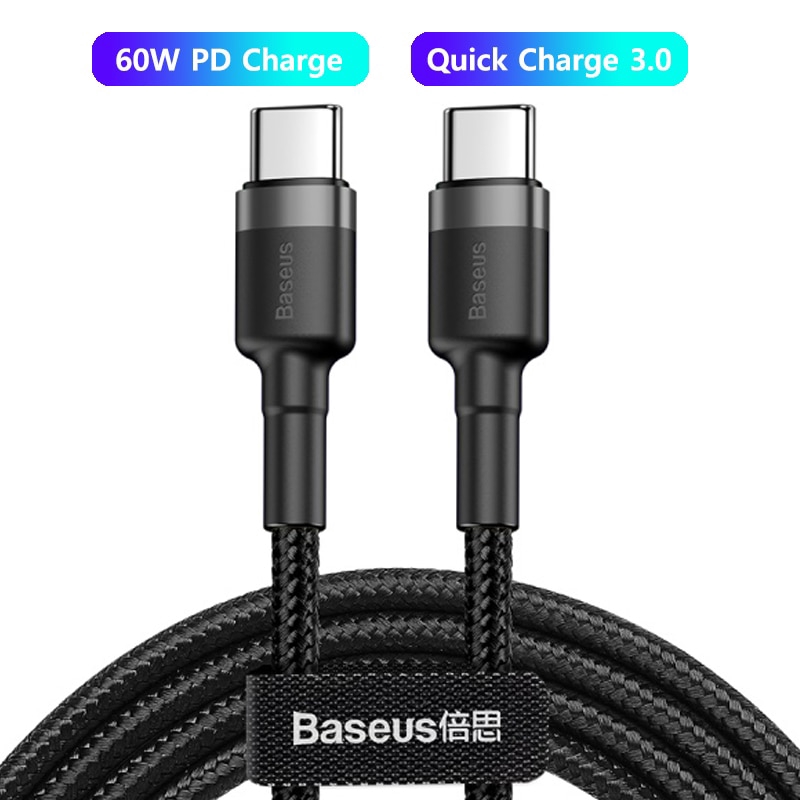 Cáp sạc nhanh USB Type-C to USB Type-C công suất 100W Baseus Cafule PD2.0 dùng cho iPad/ Macbook/ Laptop/ Smartphonec Cable For Xiaomi mi 10 Pro Samsung S20 Macbook iPad