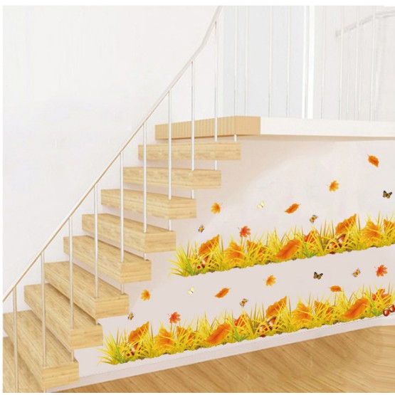 Decal trang trí chân tường Lá Vàng Uá