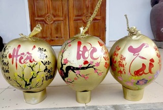 Dừa thư pháp