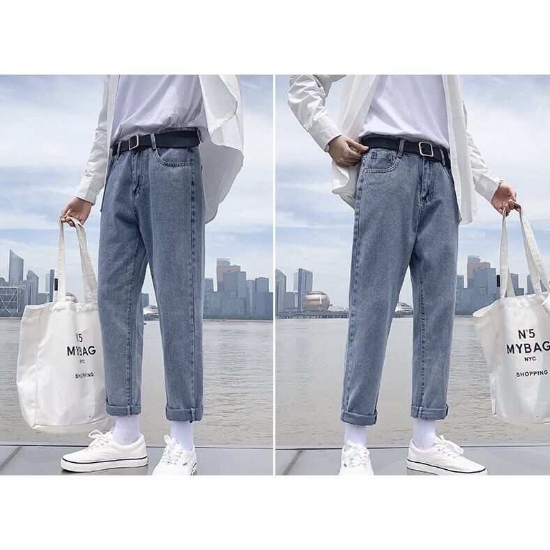 Quần Jeans Baggy Dáng Suông TR01 Style Hàn Quốc | BigBuy360 - bigbuy360.vn