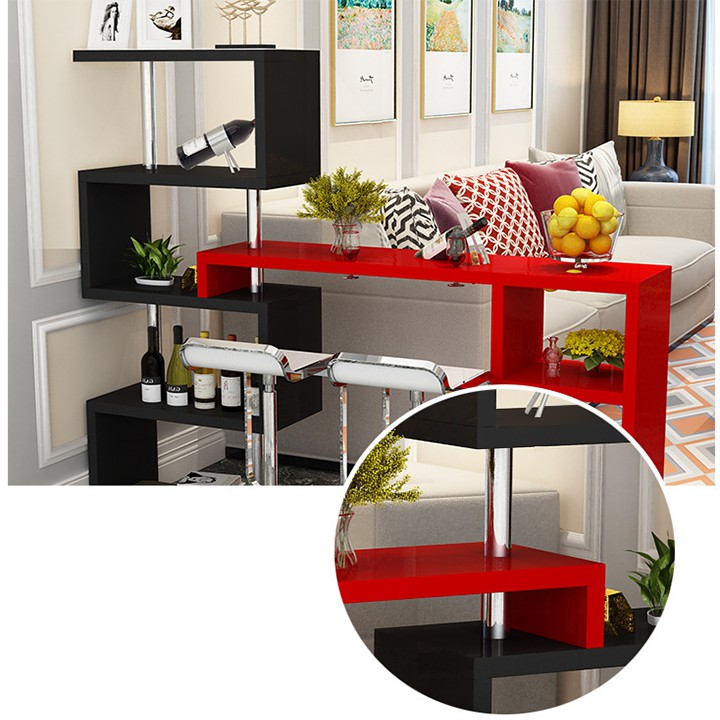 💥GIÁ RẺ💥 Quầy bar mini hiện đại, có kèm ô để rượu vang và khay để ly rượu đế cao trang trí phòng ăn, phòng bếp BAH038 | BigBuy360 - bigbuy360.vn