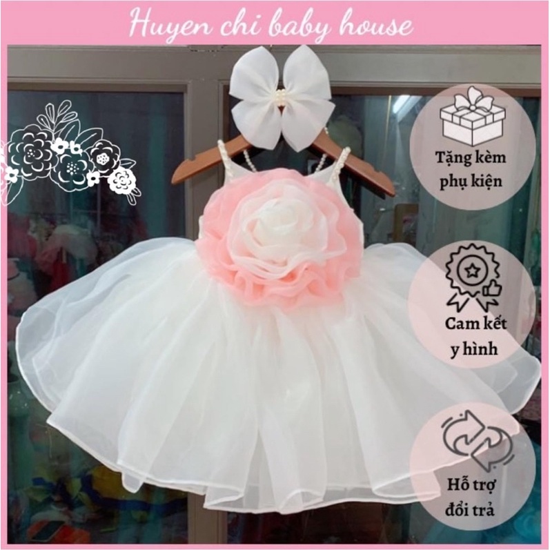 VÁY CÔNG CHÚA 🌷 HOA HỒNG