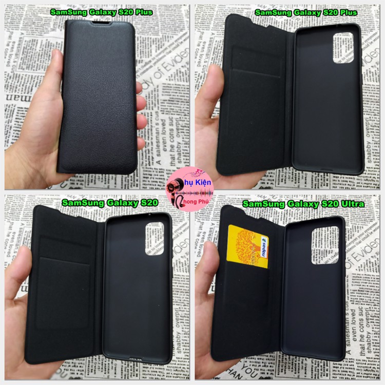 Bao Da Samsung Galaxy S20 / S20 Plus / S20 Ultra Kiểu Dáng Gấp 2 Mặt Và Có Phối Ví Sang Trọng