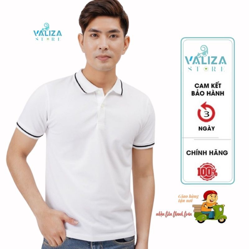 Áo Phông Thun Nam có cổ bẻ đẹp tay ngắn áo Polo cao cấp giá rẻ VALIZA |AT02|