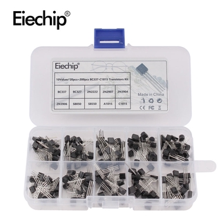 200 linh kiện điện tử BC337 BC327 2N2222 2N2907 2N3904 2N3906 S8050 S8550 A1015 C1815