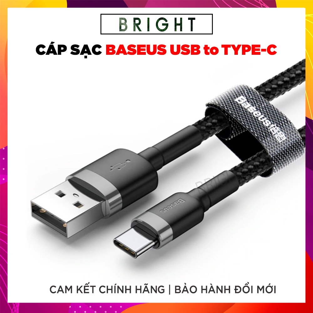Cáp sạc nhanh, truyền dữ liệu tốc độ cao Baseus Cafule Type C (Sạc nhanh Quick charge 3.0, Siêu bền)
