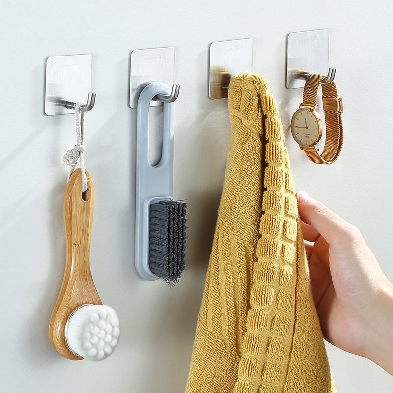 Set 10 Móc Treo Đồ Gắn Tường Bằng Thép Không Gỉ Tiện Dụng Cho Nhà Tắm