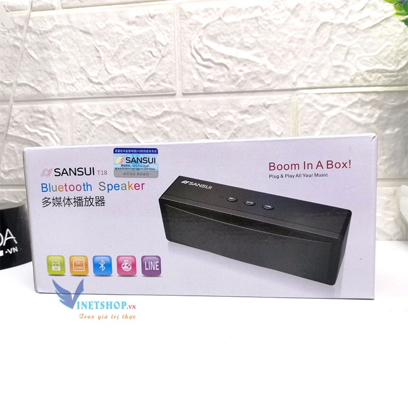 Loa bluetooth không dây Hàng hiệu Sansui - Âm thanh chuẩn đẳng cấp Nhật bản (loa vi tính di động mini) -dc3498