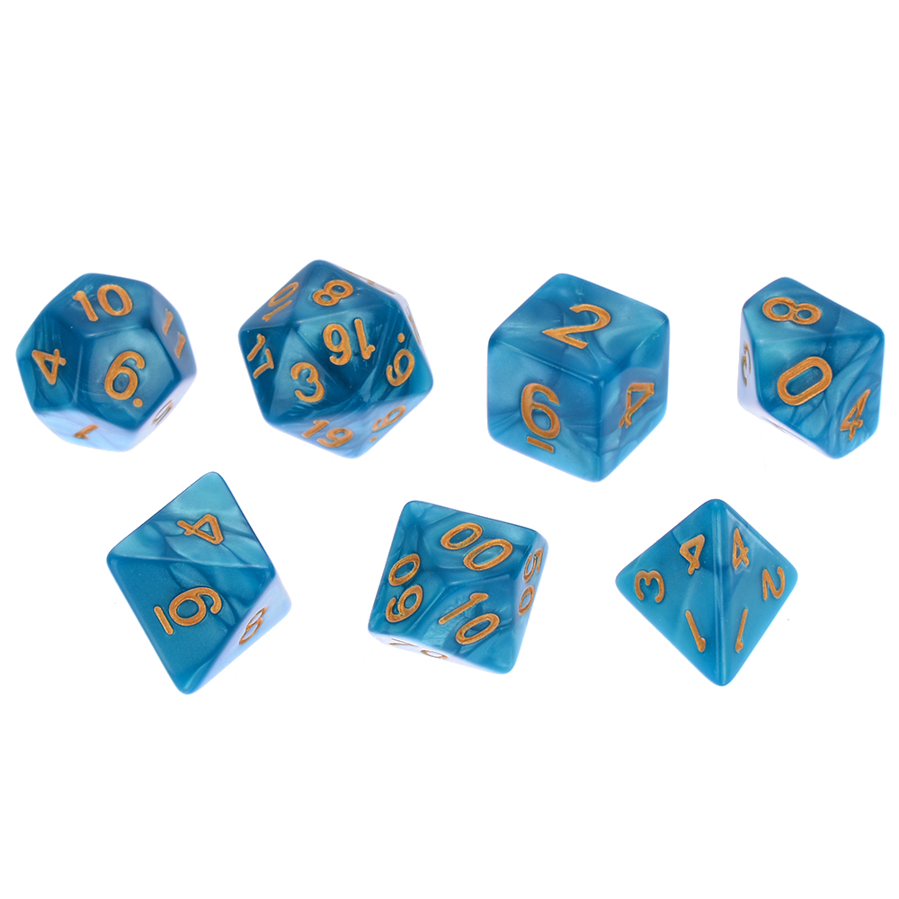 7 Xúc Xắc Đa Diện 16mm Cho Dungeons Và Dragons Dice Dnd Rpg Blue Hengmatimevo