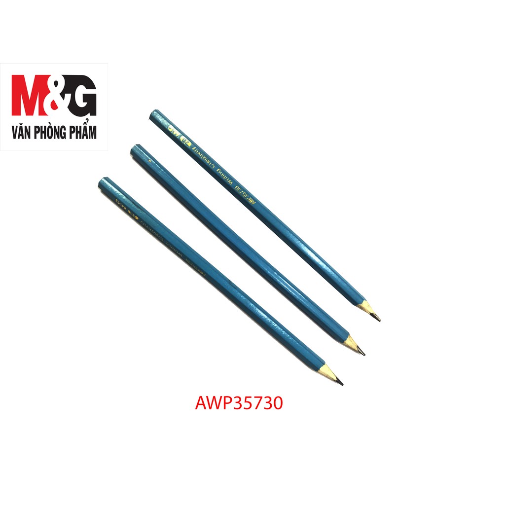 Chì Chuốt 2B Màu Xanh Có chuốt sẵn, không có gôm trên đầu - AWP35730-1 cây